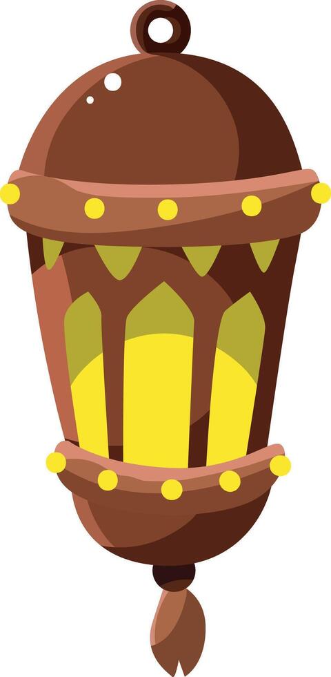 A lantern for celebration. Ied mubarak of moslem celebration icon. vector