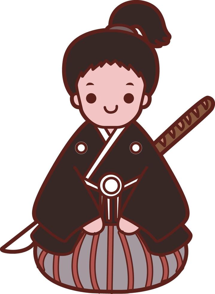Ninja hakama icon. Illustration icon of japanese items. vector