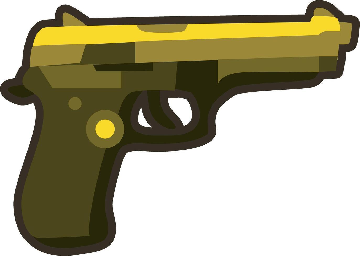 Cute gun icon. Game illustration elements art. vector