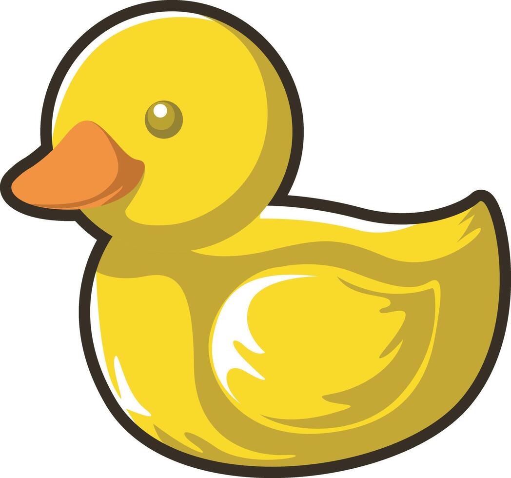 Cute duck icon. Game illustration elements art. vector