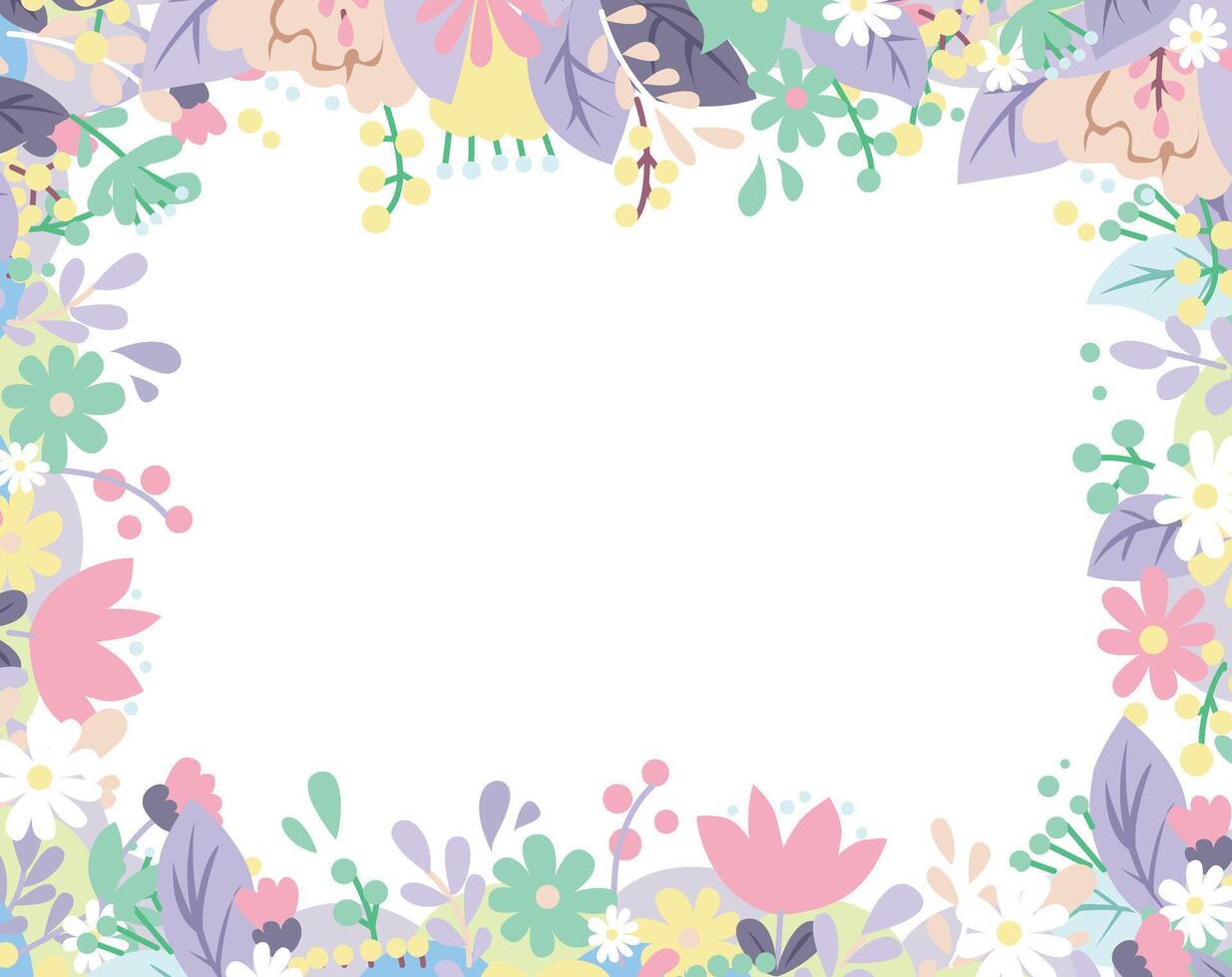 Purple and pink flowers for fram in the notes vector