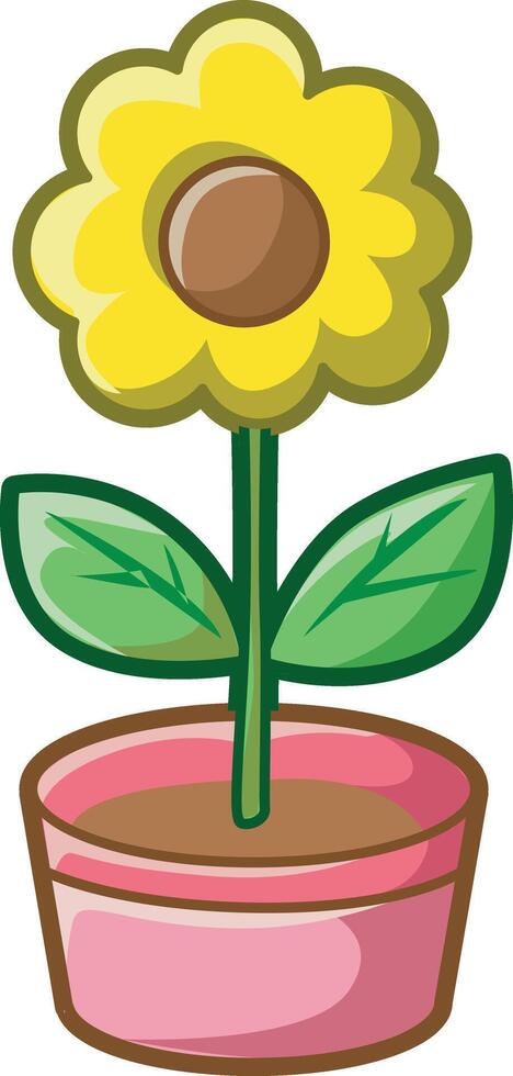 Icon of sun flower. no plastic waste is allowed vector
