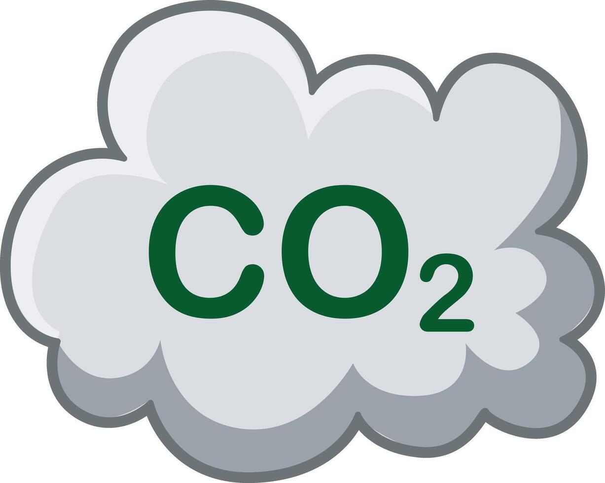 Icon of co2. Cute ecology icon for saving earth. vector