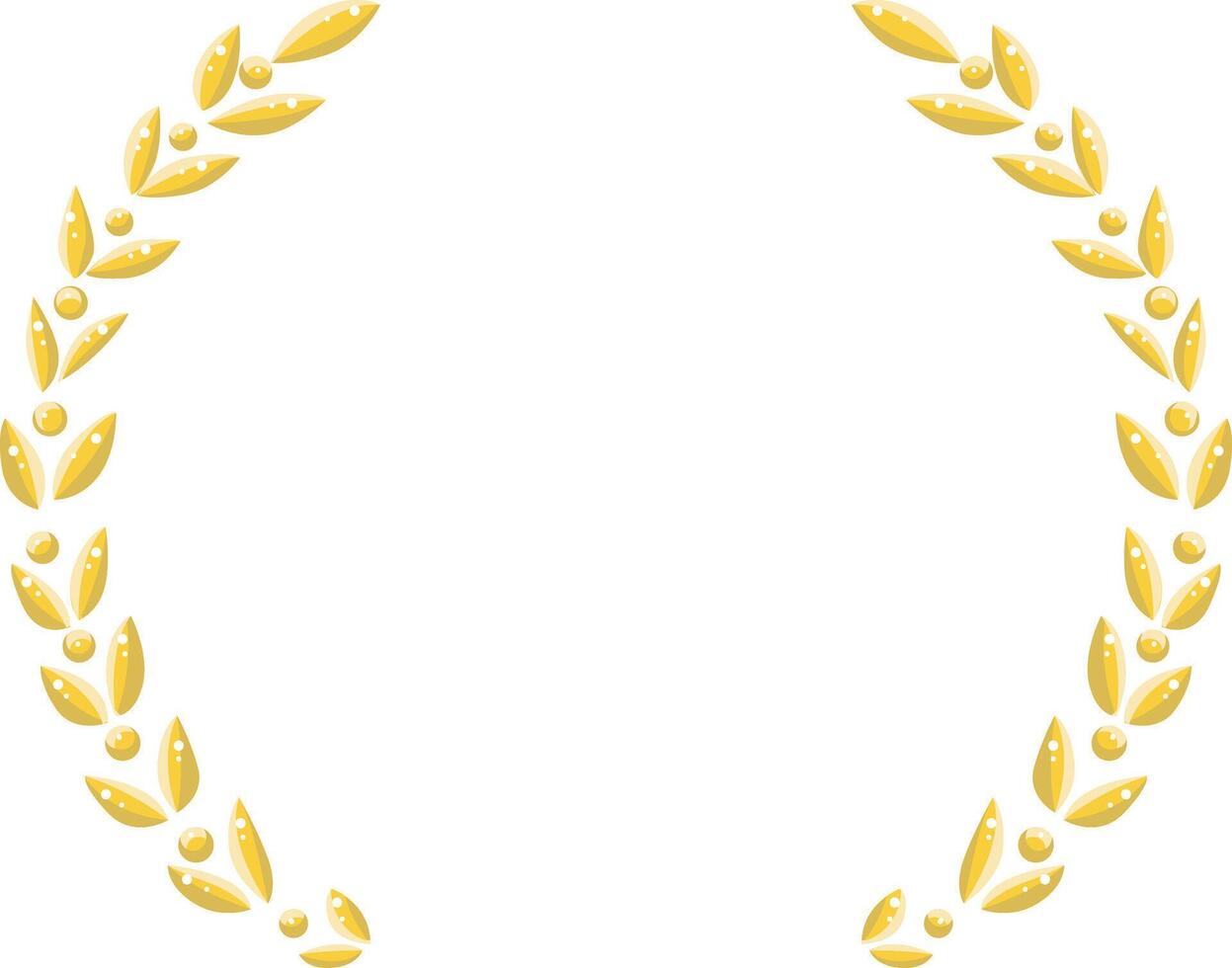 Gold circle frame vintage aesthetic for card invitation illustration with leaves and dots vector