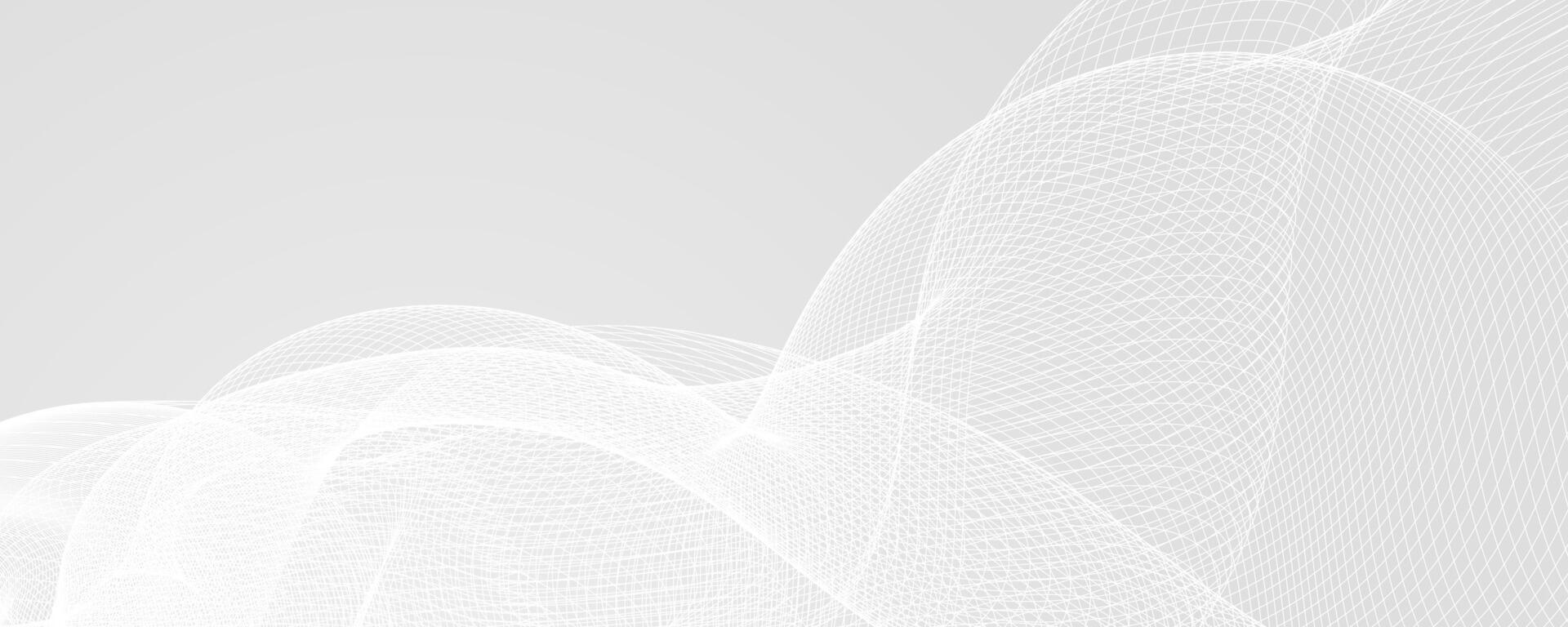 Abstract grey wavy background. Silver flowing wave line pattern. Technology curved undulated stripe wallpaper. Tech background concept for poster, banner, cover, flyer. vector