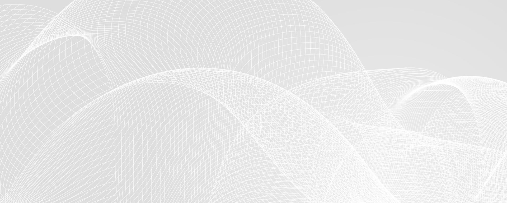 Abstract grey wavy background. Silver flowing wave line pattern. Technology curved undulated stripe wallpaper. Tech background concept for poster, banner, cover, flyer vector