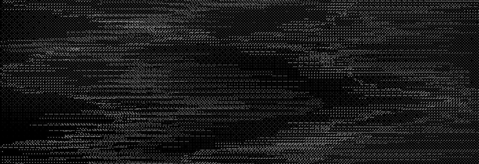 TV static noise texture. Glitch pixelated random background. Distorted rippled VHS screen overlay. Grunge fuzzy television interference backdrop. Flicker digital pixel effect vector