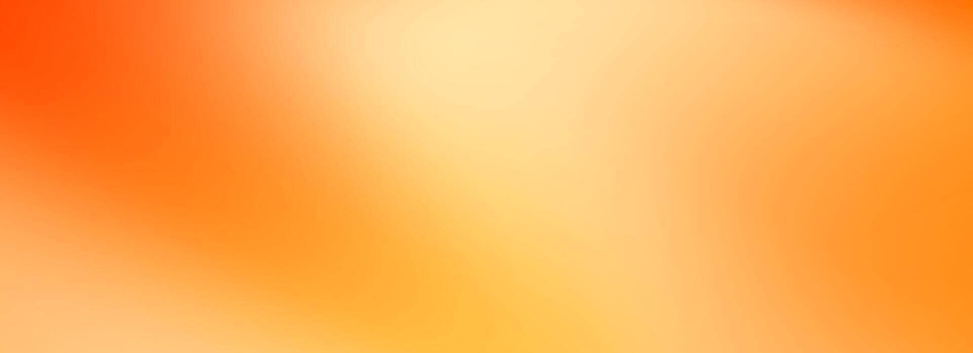 Warm orange yellow gradient background. Autumn colored blurred wallpaper. Fall smooth gradation backdrop for banner, poster, leaflet, brochure, booklet. Abstract fiery template overlay vector