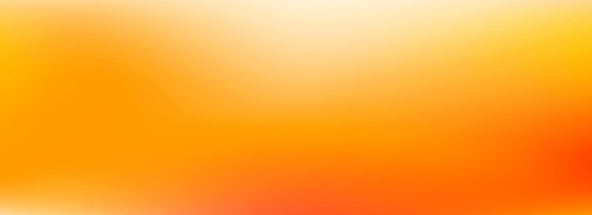 Warm orange yellow gradient background. Autumn color blurred wallpaper. Fall smooth gradation backdrop for banner, poster, leaflet, brochure, booklet. Abstract template overlay vector