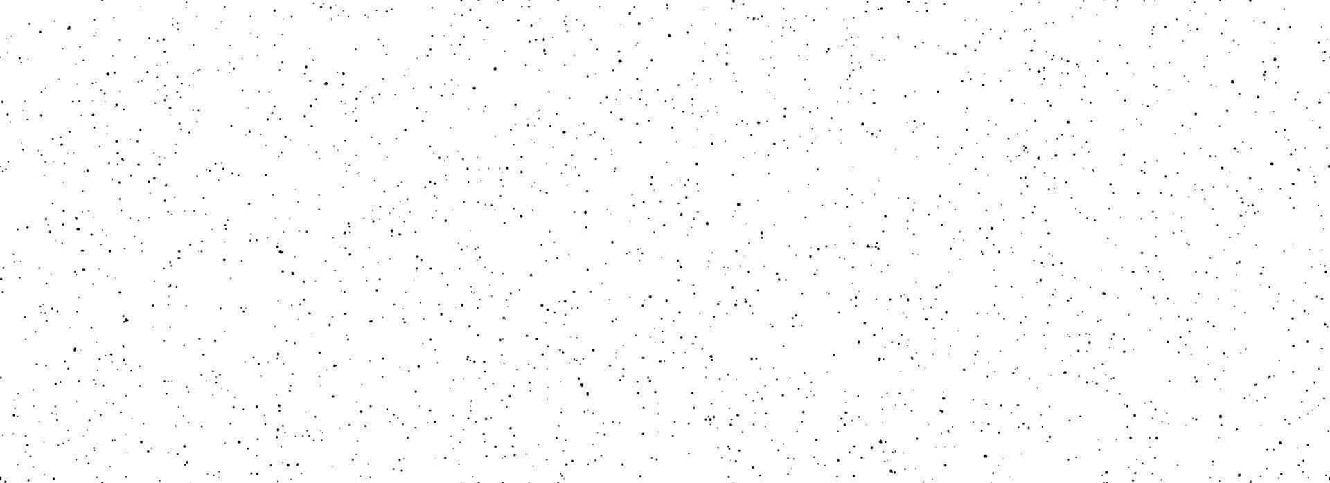 Black and white dirty dust dot seamless pattern. Grunge dripped splashed sprinkles, particles wallpaper. Small distress noise grain repeated background. Random mottled gritty overlay texture vector