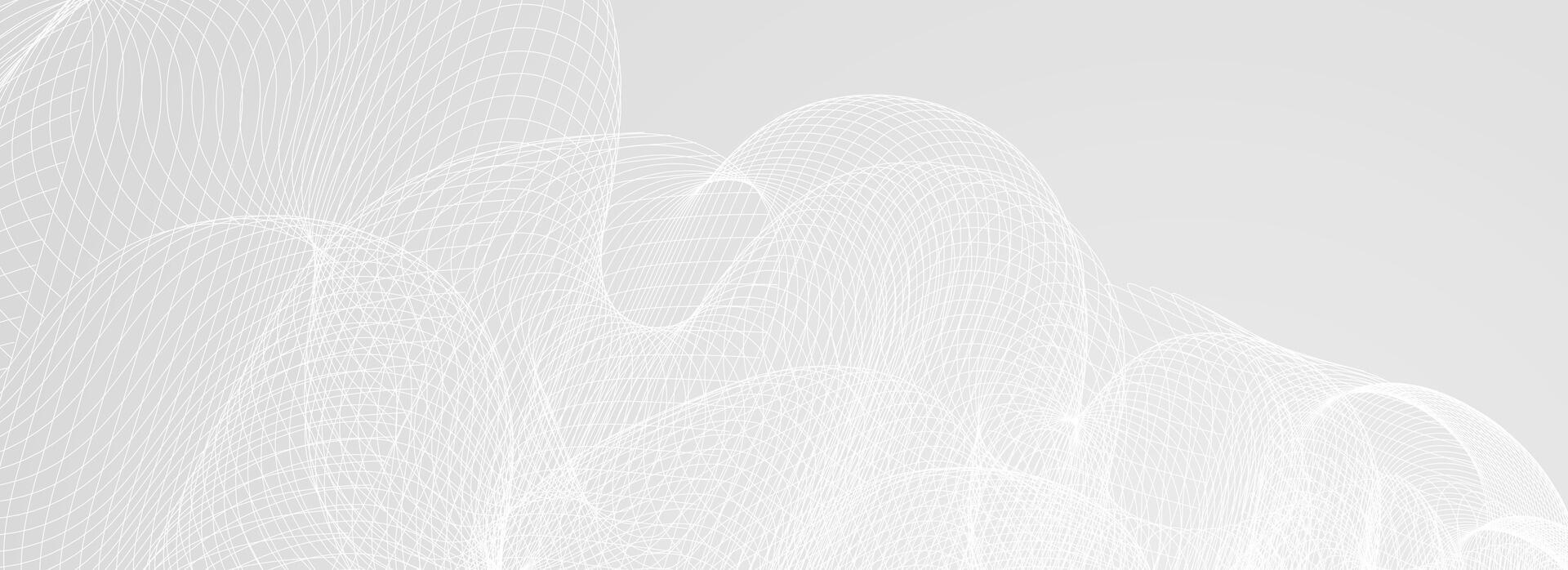 Abstract grey wavy background. Silver flowing wave line pattern. Technological curved undulated stripe wallpaper. Tech backdrop concept for poster, banner, cover, flyer, brochure. vector