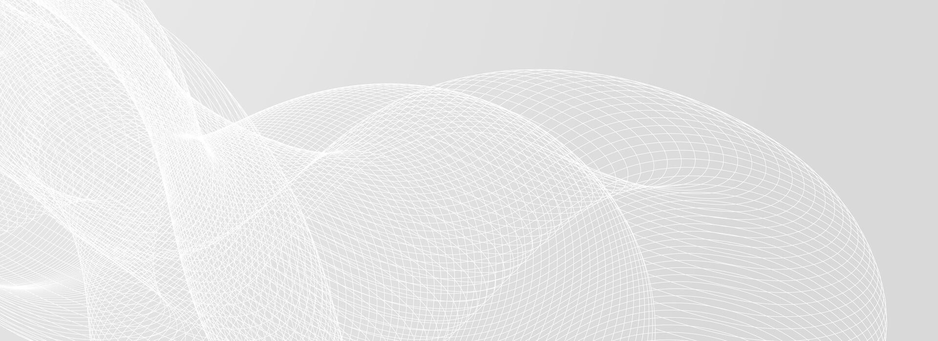 Abstract grey wavy background. Silver flowing wave line pattern. Technology curved undulated stripe wallpaper. Tech backdrop concept for poster, banner, cover, flyer, brochure. vector