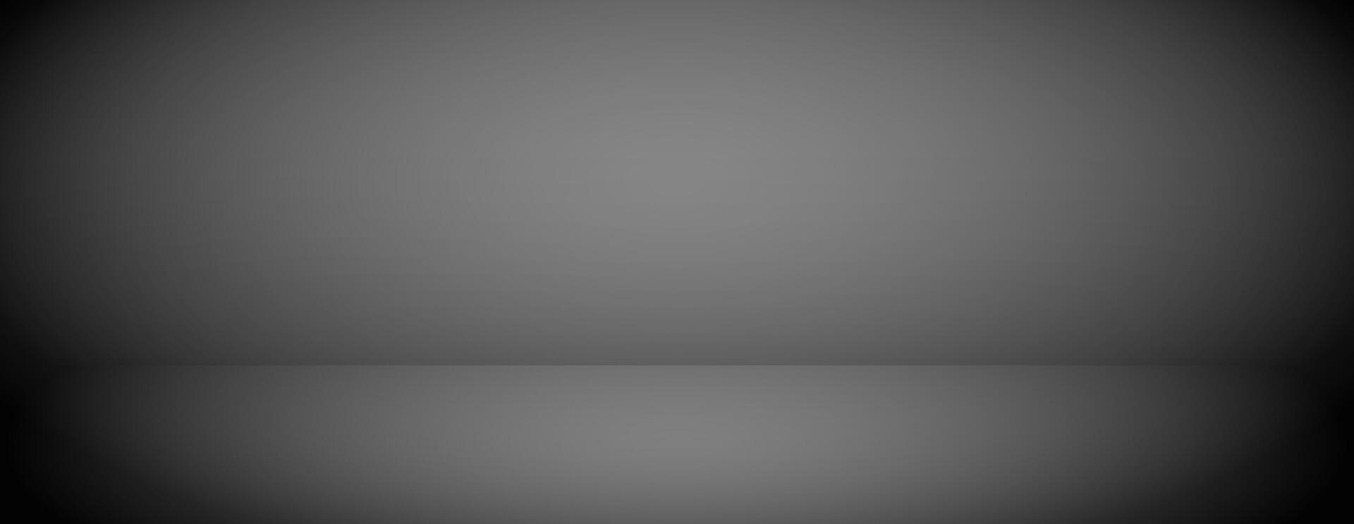 Black studio scene background. Dark room surface. Limbo esthetic backdrop for poster, banner, display, mockup, presentation template, showcase, product design. Noir shelf wallpaper vector