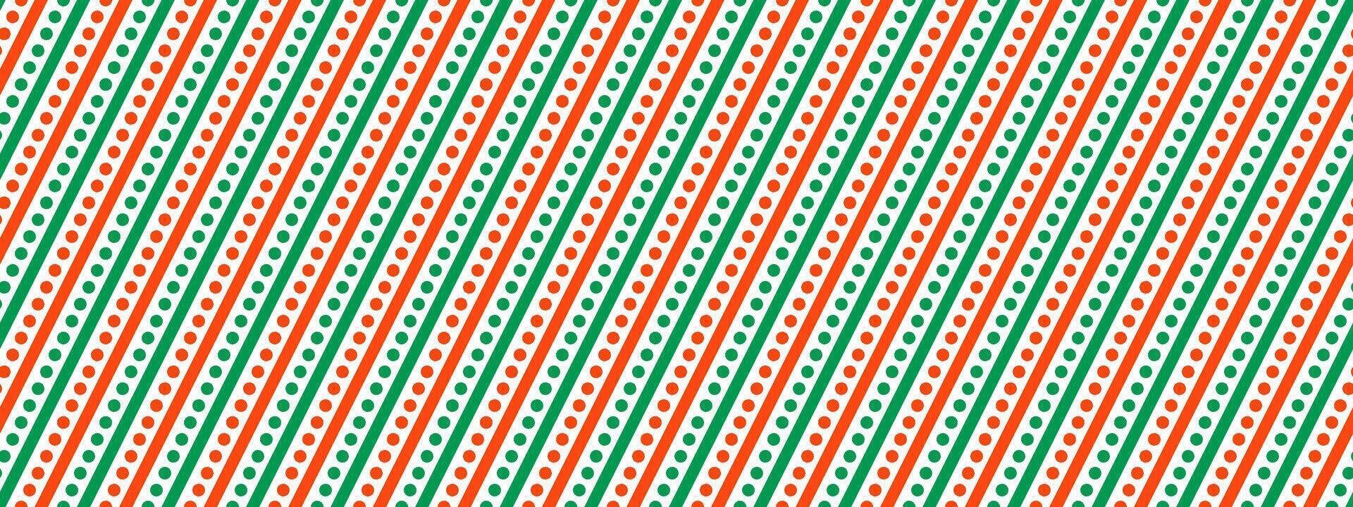 Christmas seamless pattern. Red and green diagonal straight dotted stripe background. Candy cane repeated decor wallpaper. Christmas peppermint present wrap print. Winter holiday gift backdrop vector