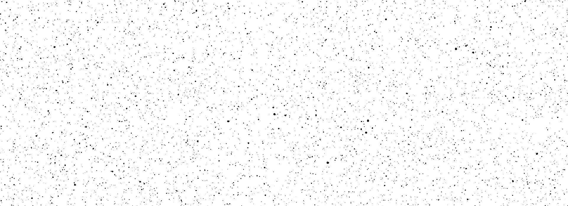 Seamless grain speckle texture. Distress grunge dot background. Black gritty splash repeated pattern. Splattered dirt grit overlay with drops, specks, flecks. Weathered noise overlay vector