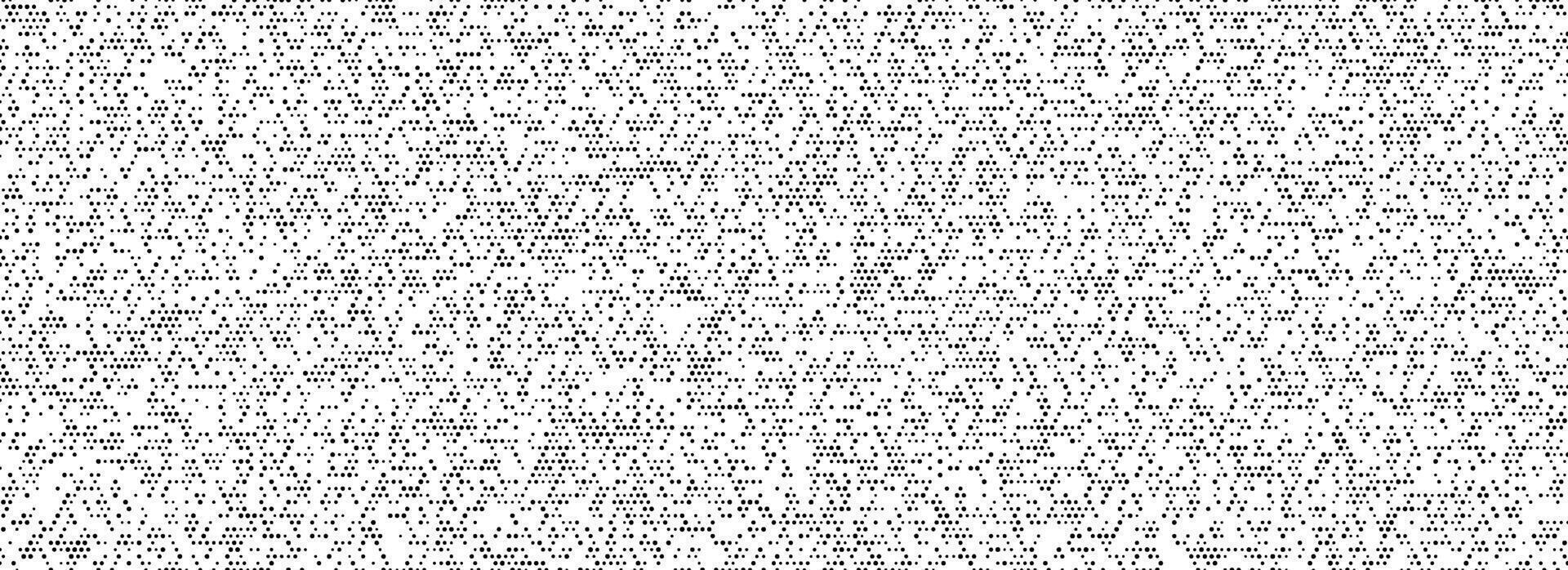 Black dotted noise grid texture. Comic pixel grain pattern. BW polka dot particles wallpaper. Irregular grain overlay backdrop. Grunge net speckles effect. Stippled halftone texture background vector