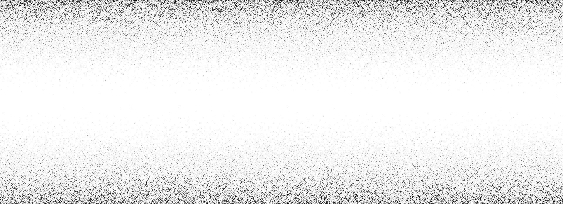 Stippled gradient texture. Fading grain dotted background. Sprayed grunge noise surface. Black vanishing dots, speckles, particles, specks, dust wallpaper. Subtle halftone grit sand overlay vector