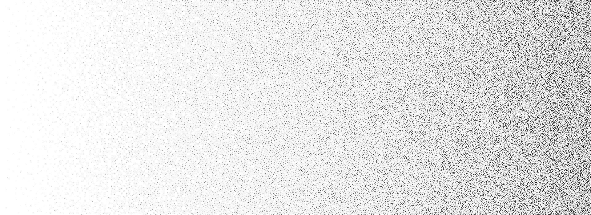 Stippled gradient texture. Faded grain dotted background. Sprayed grunge noise surface. Black dots, speckles, particles specks, dust, dots wallpaper. Subtle halftone gritty sand overlay. vector