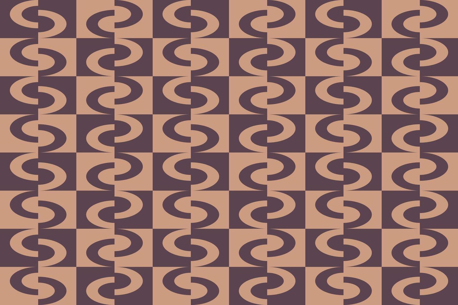 A pattern with curved lines in brown and beige vector