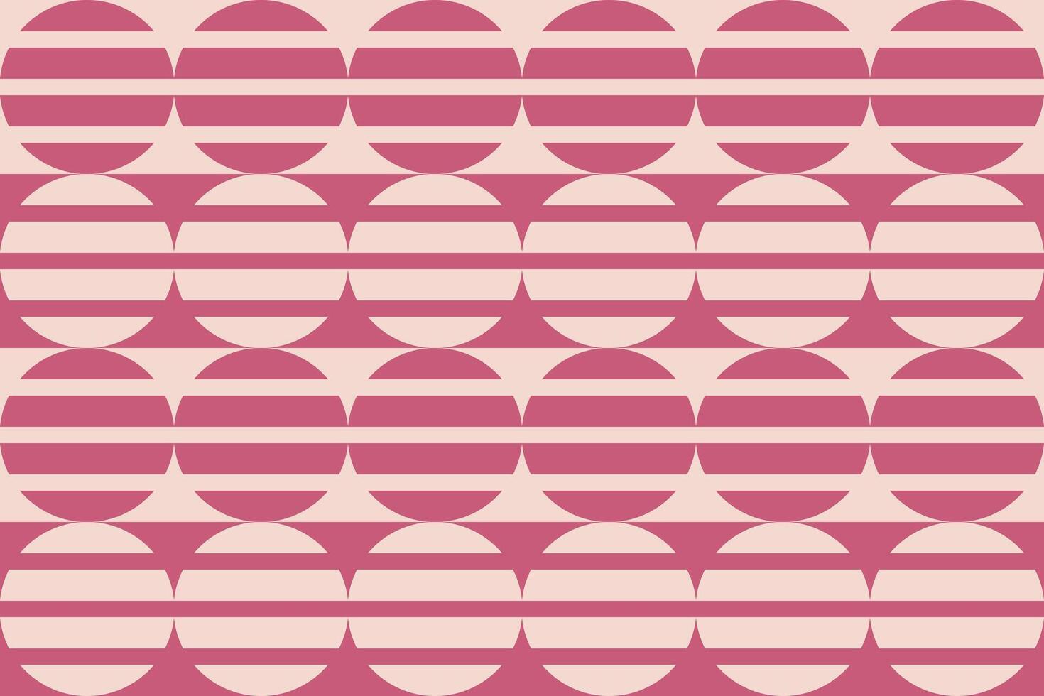A pink and red circle shapes striped pattern vector