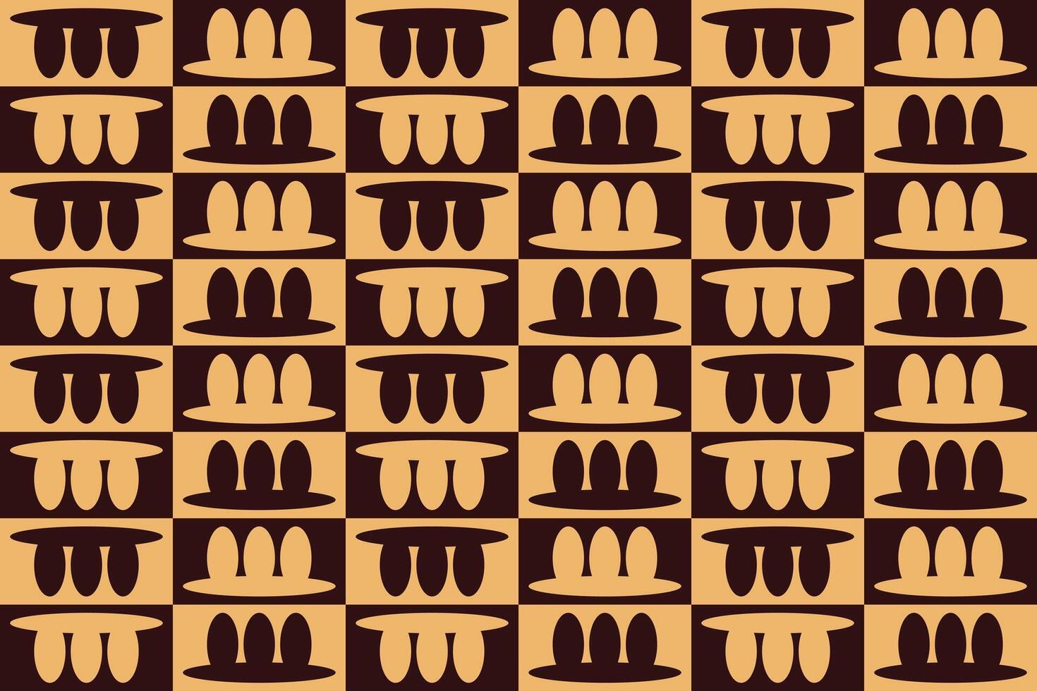 A brown and black pattern with a black and white design vector