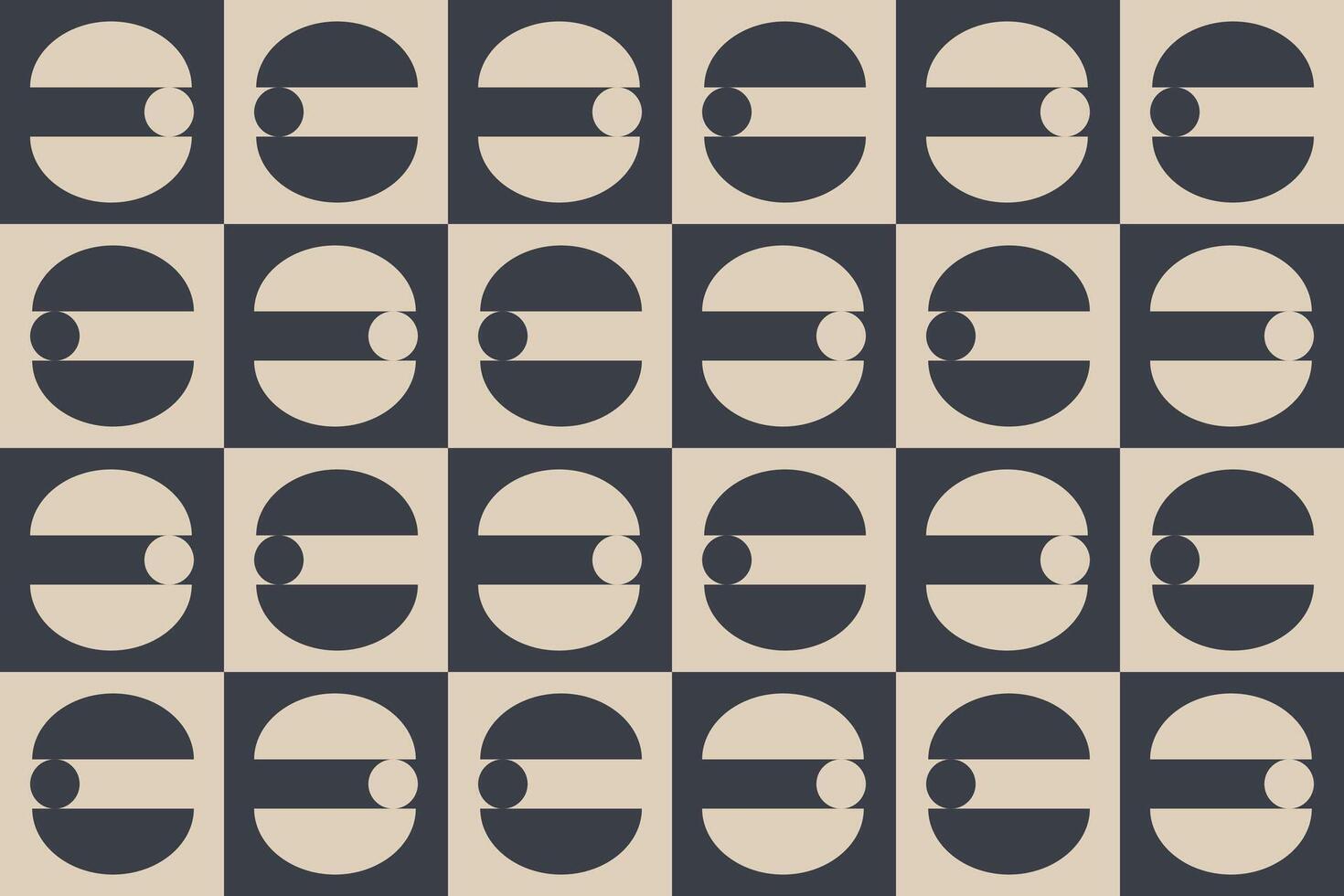 A pattern with circles and squares on it vector