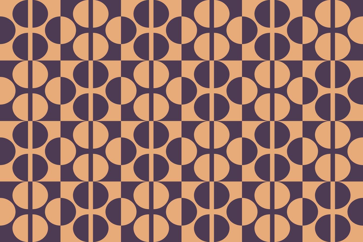 A pattern with circles and lines in orange and brown vector