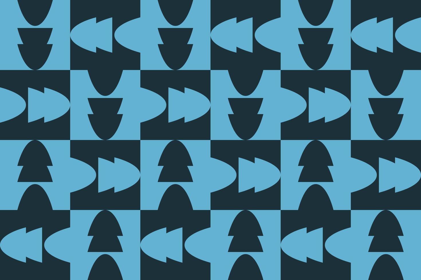 A blue and black pattern with circle arrows vector
