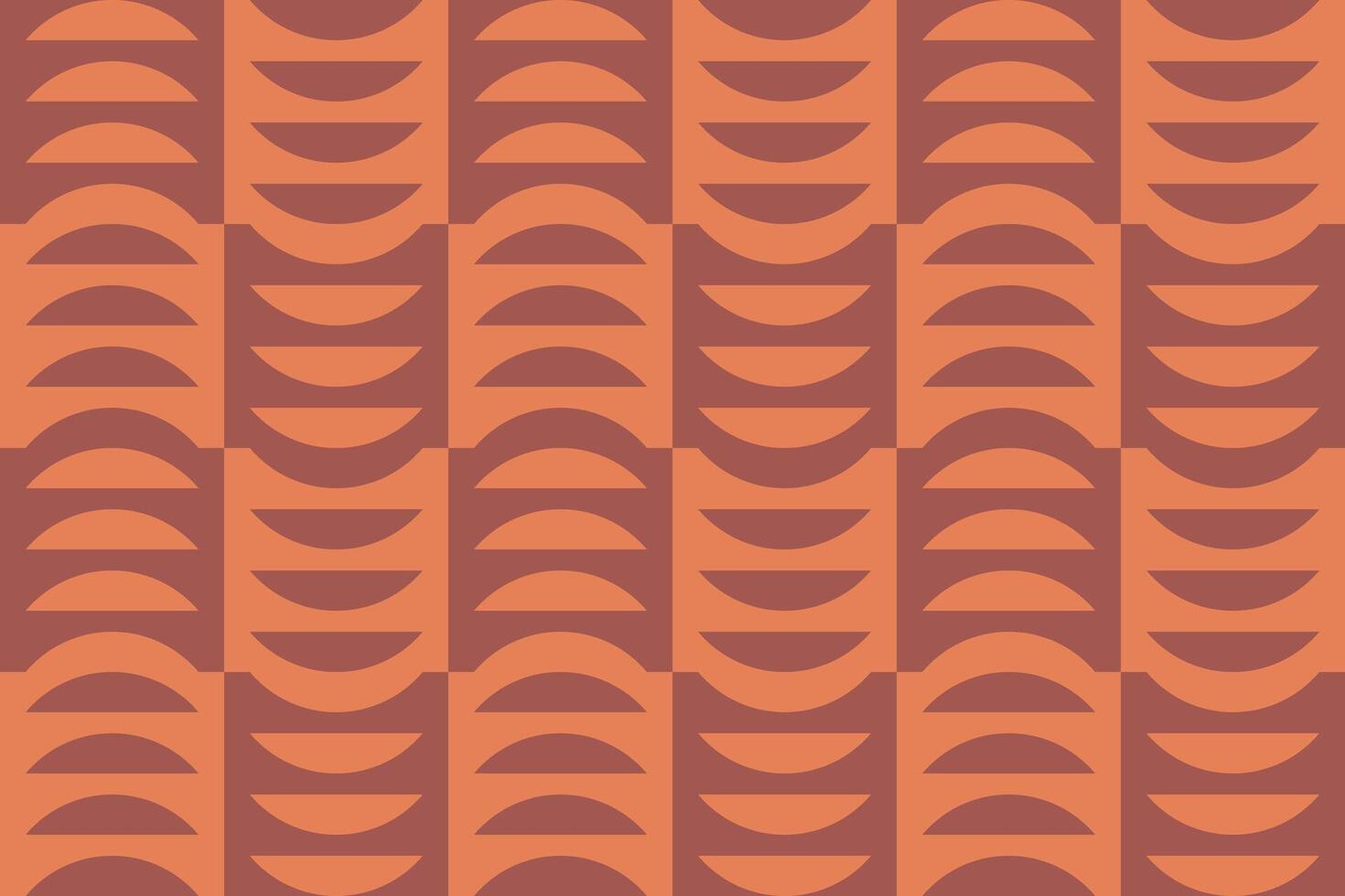 Pattern with orange and brown waves vector