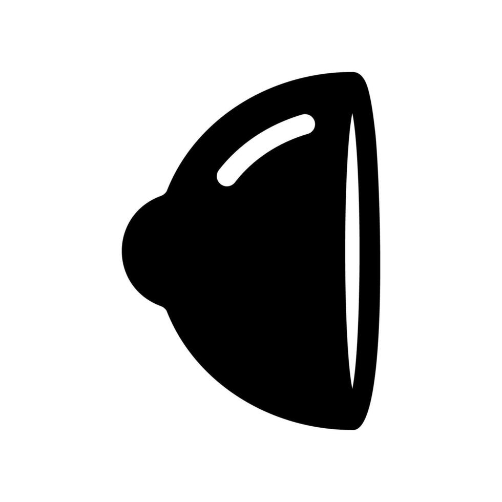 Simple Silhouette Icon of a Half Lemon or Lime Fruit vector