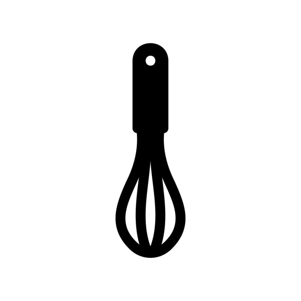 Outline Icon of a Kitchen Whisk for Mixing, Blending, and Whipping vector