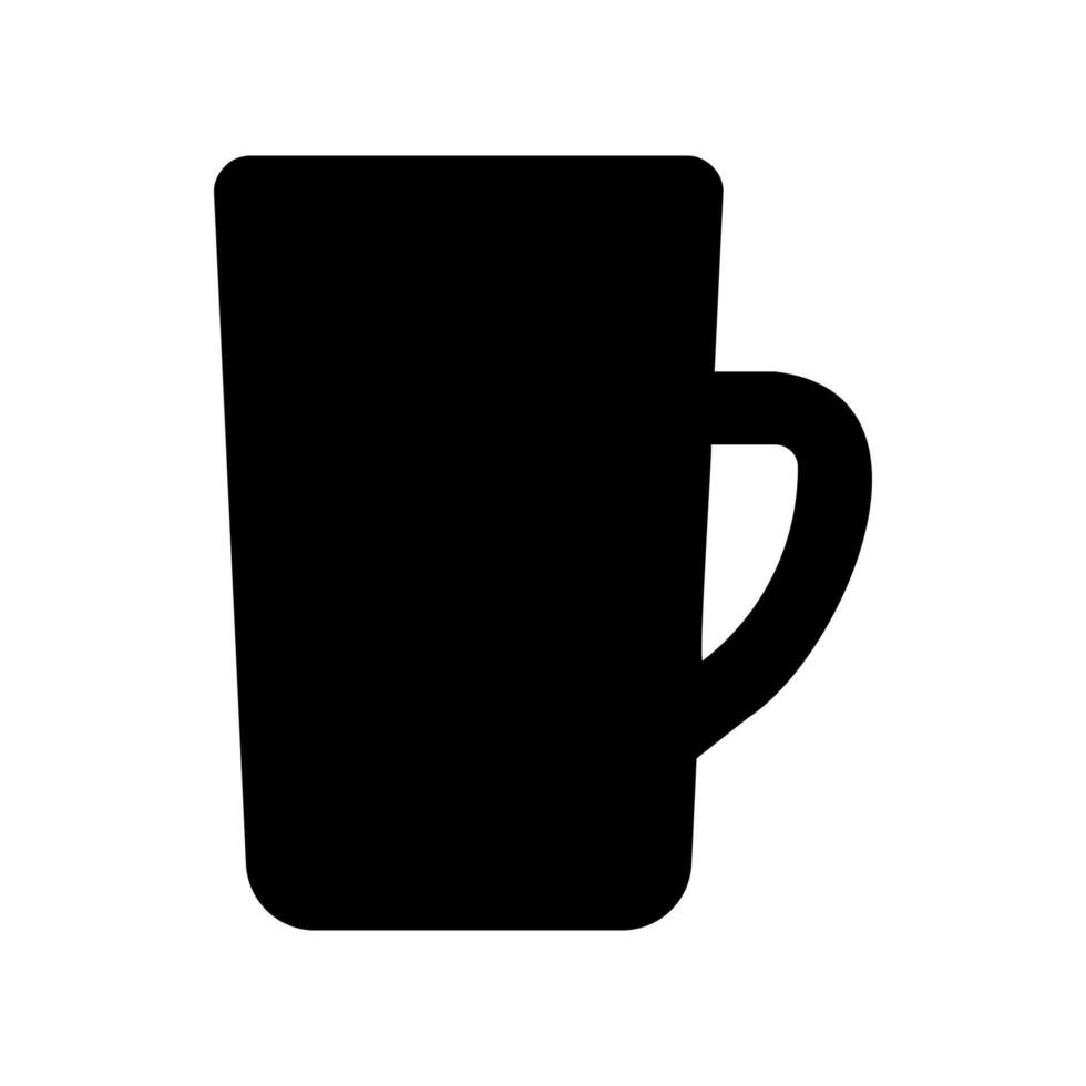 Simple Silhouette of a Standard Coffee or Tea Mug with Handle vector