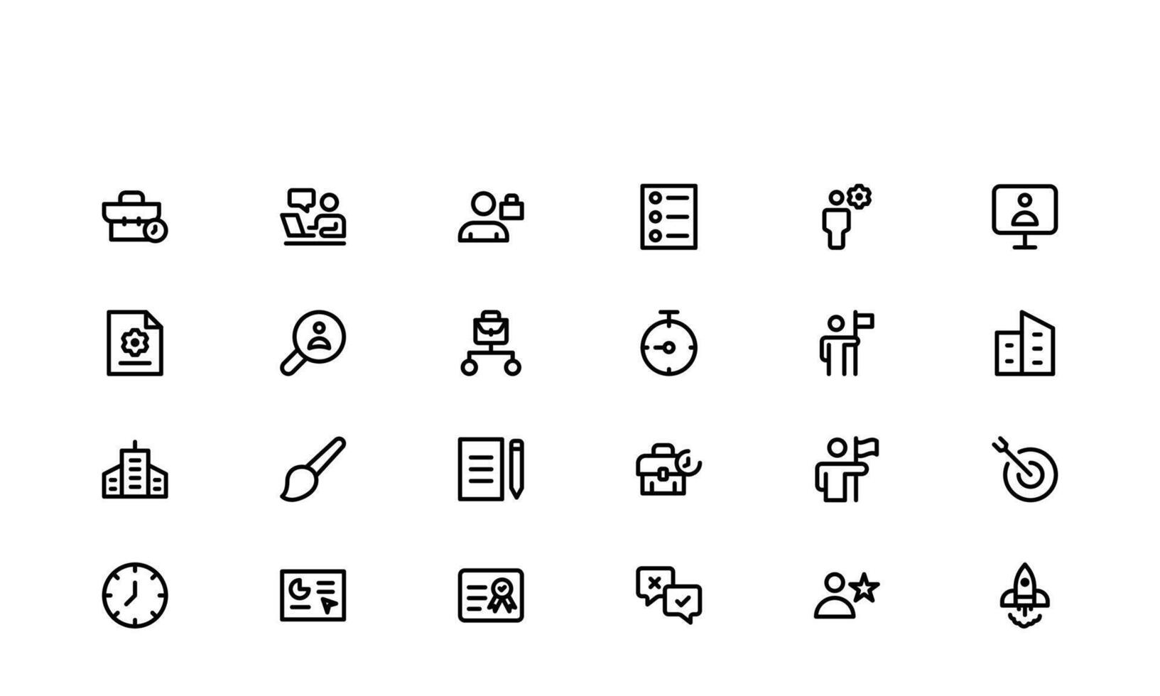 Office and Workshop line icon bundle. Perfect for Workspace, Business, and Productivity Design Themes vector