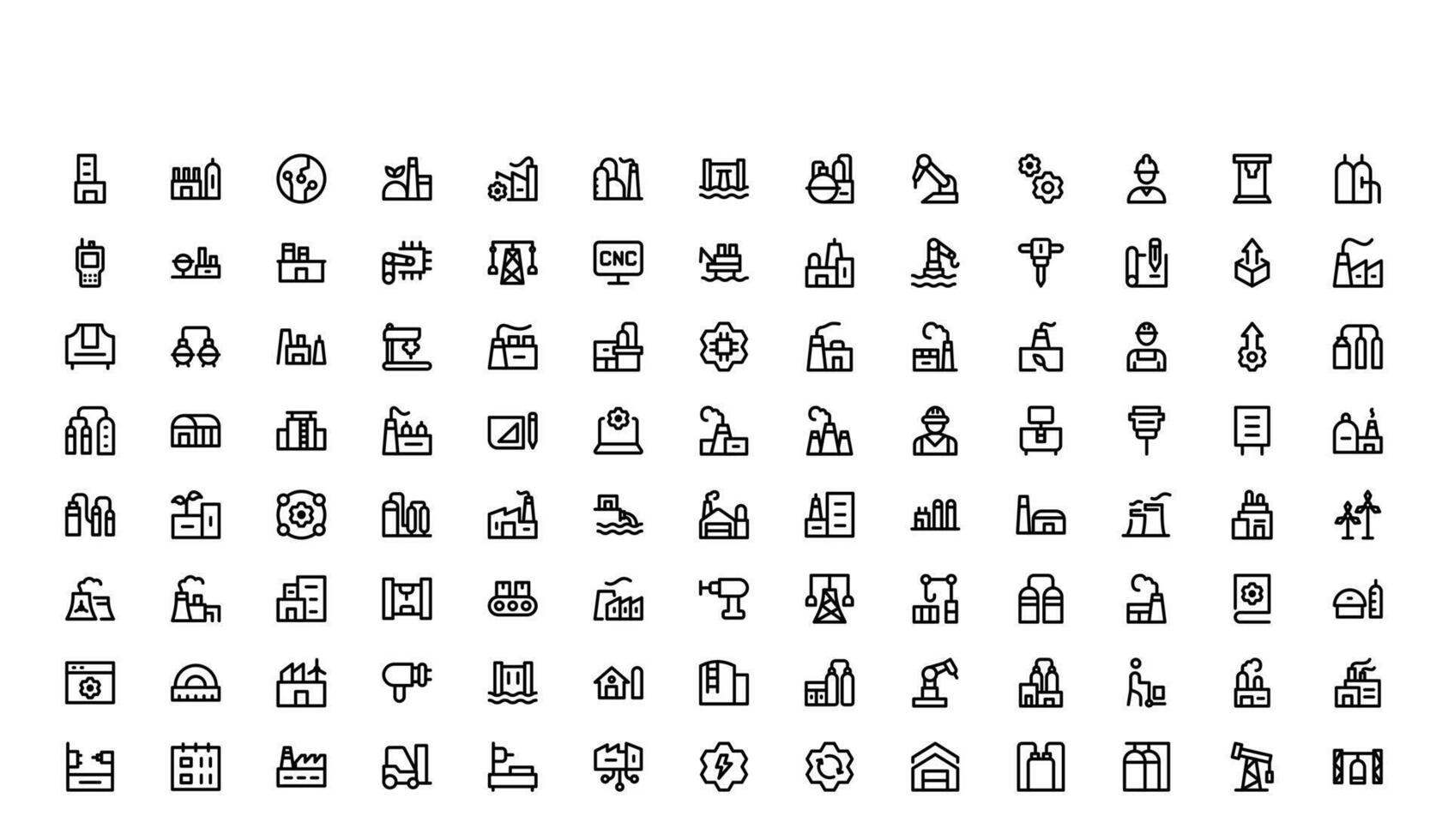 Set of industrial and business icons vector