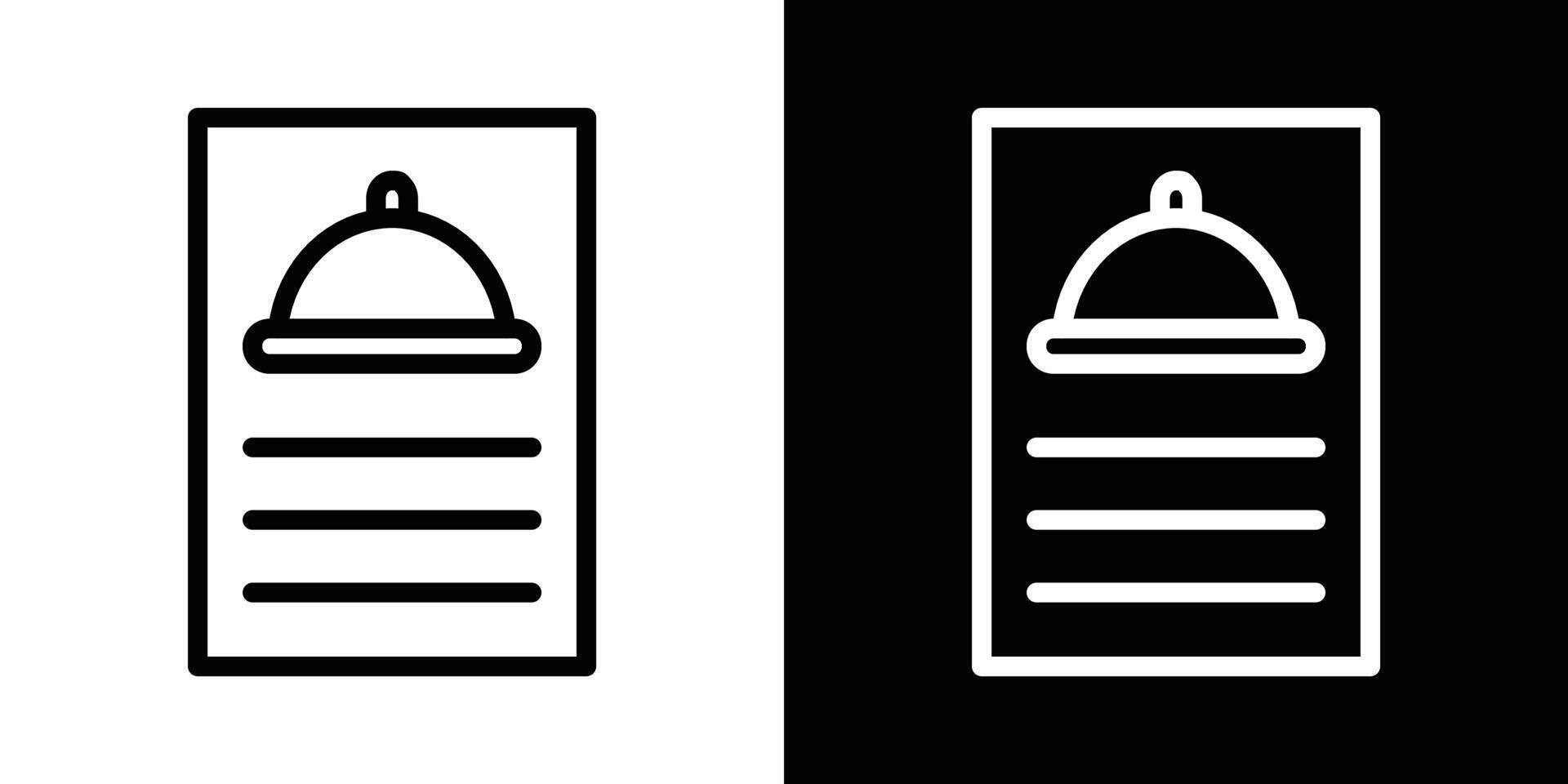 Menu icons set in stroke line style vector