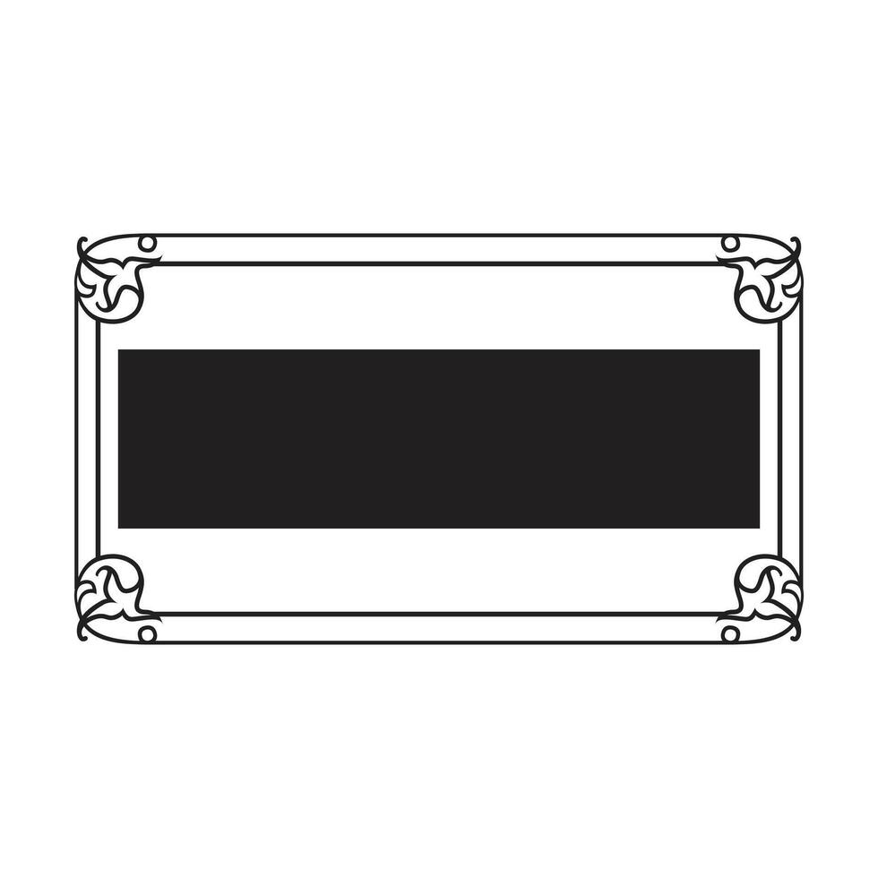 Floral Corner Frame Decorative Border Design vector