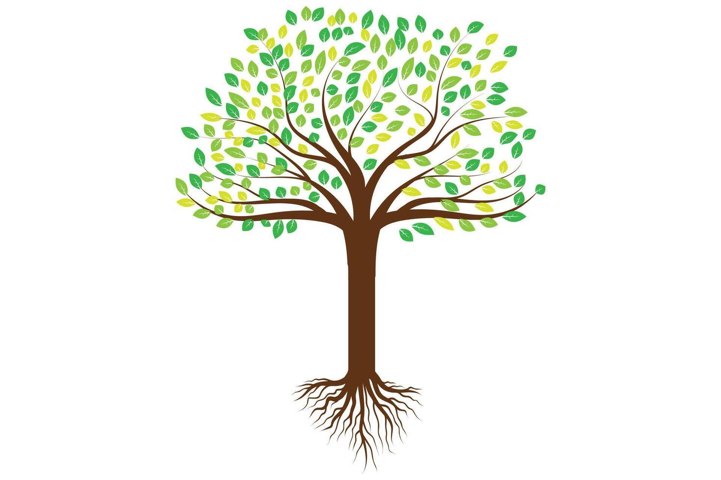 Green eco tree logo vector