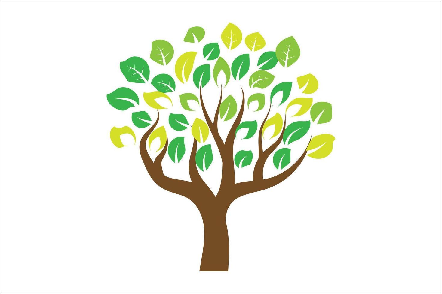 Eco tree with leaves vector