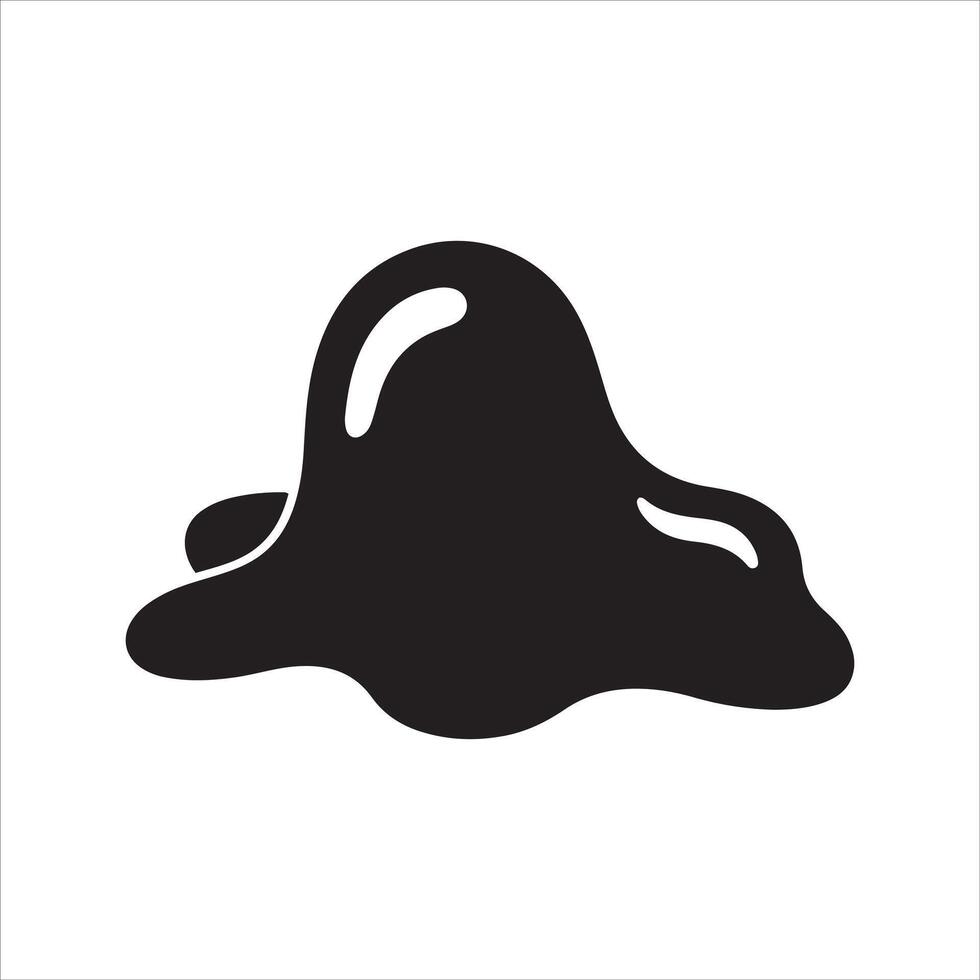 Abstract black blob with glossy highlights on a white background vector