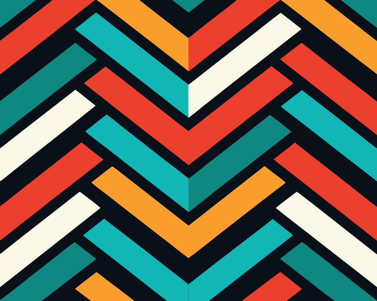 Vibrant geometric pattern background with chevron design and modern abstract colorful illustration vector