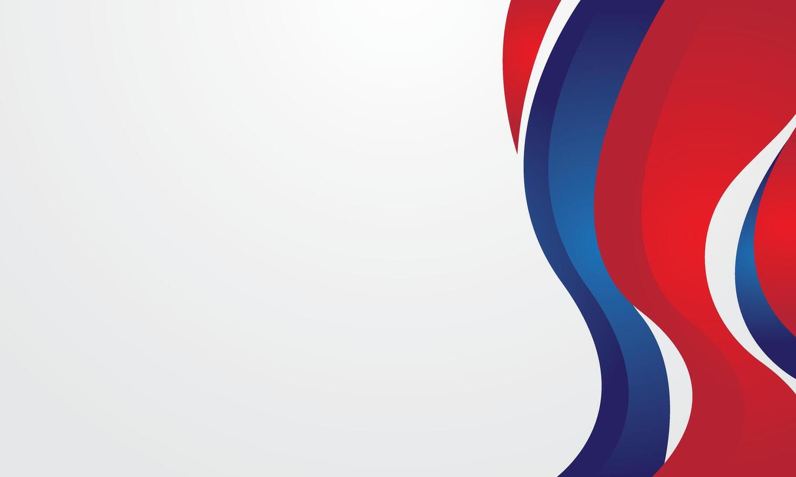 Abstract blue red gradient wavy on white background vector