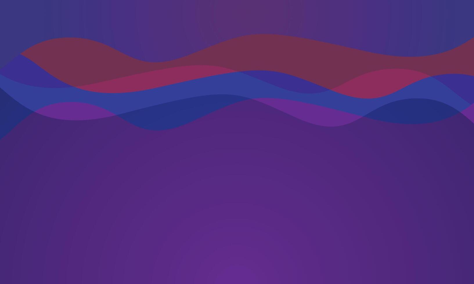 Red blue abstract waves on purple background vector