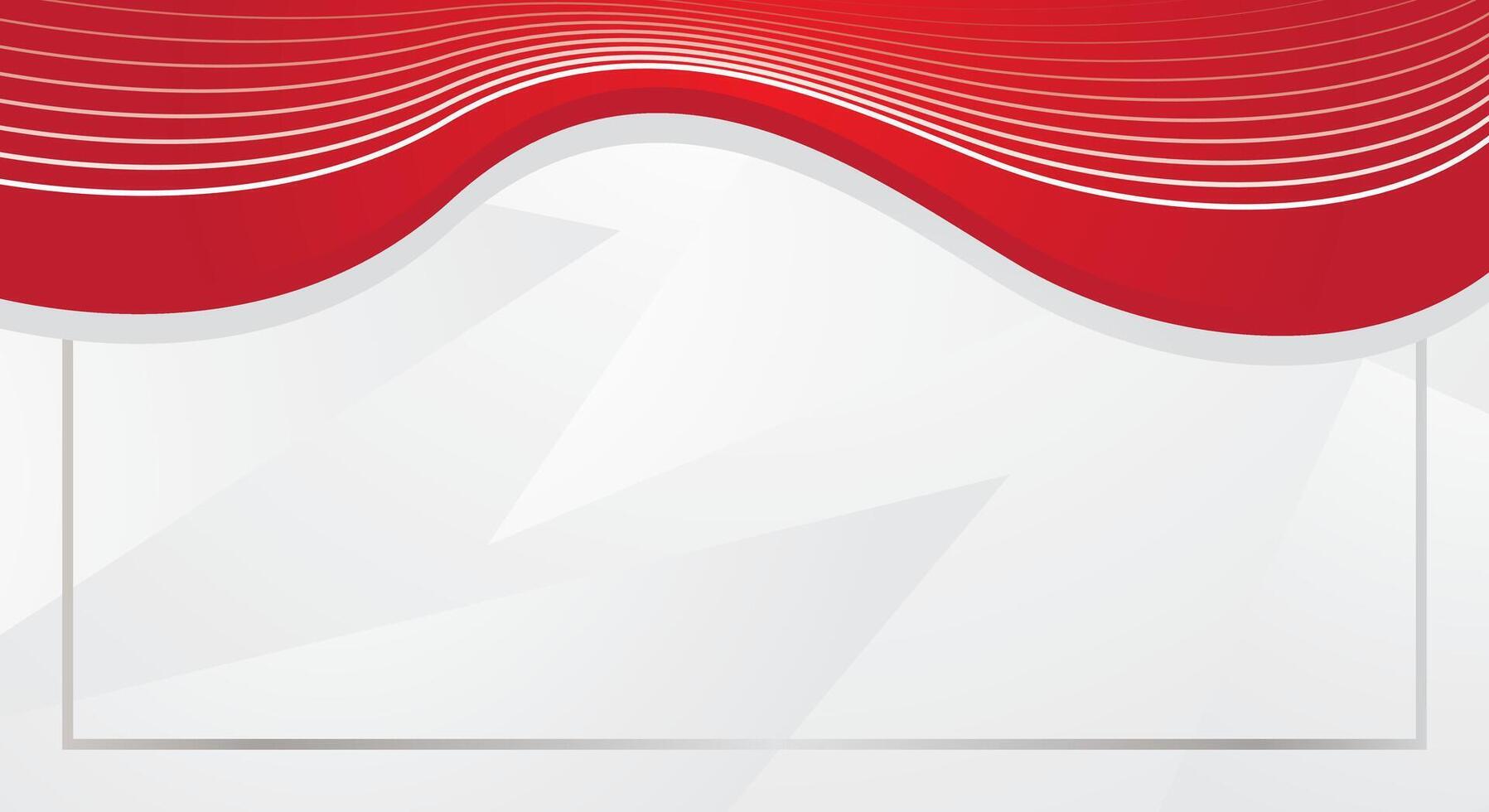 Red white wave abstract background for certificate vector