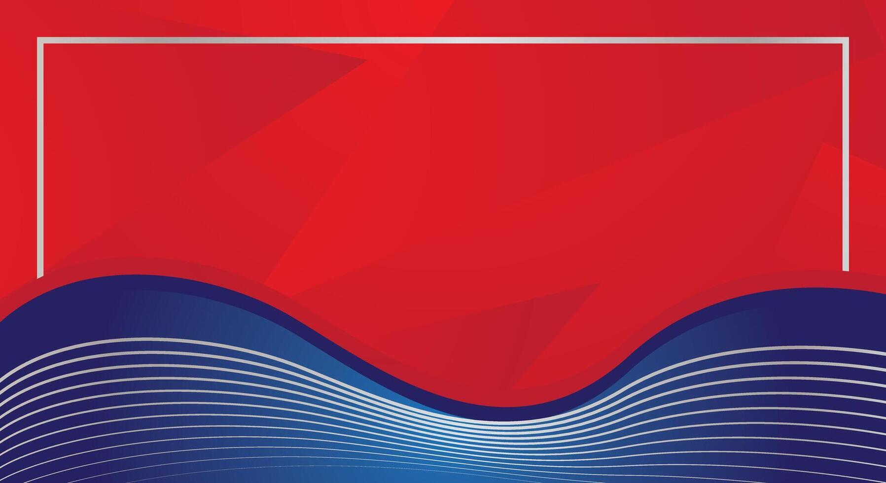 Red blue wave abstract background for certificate vector