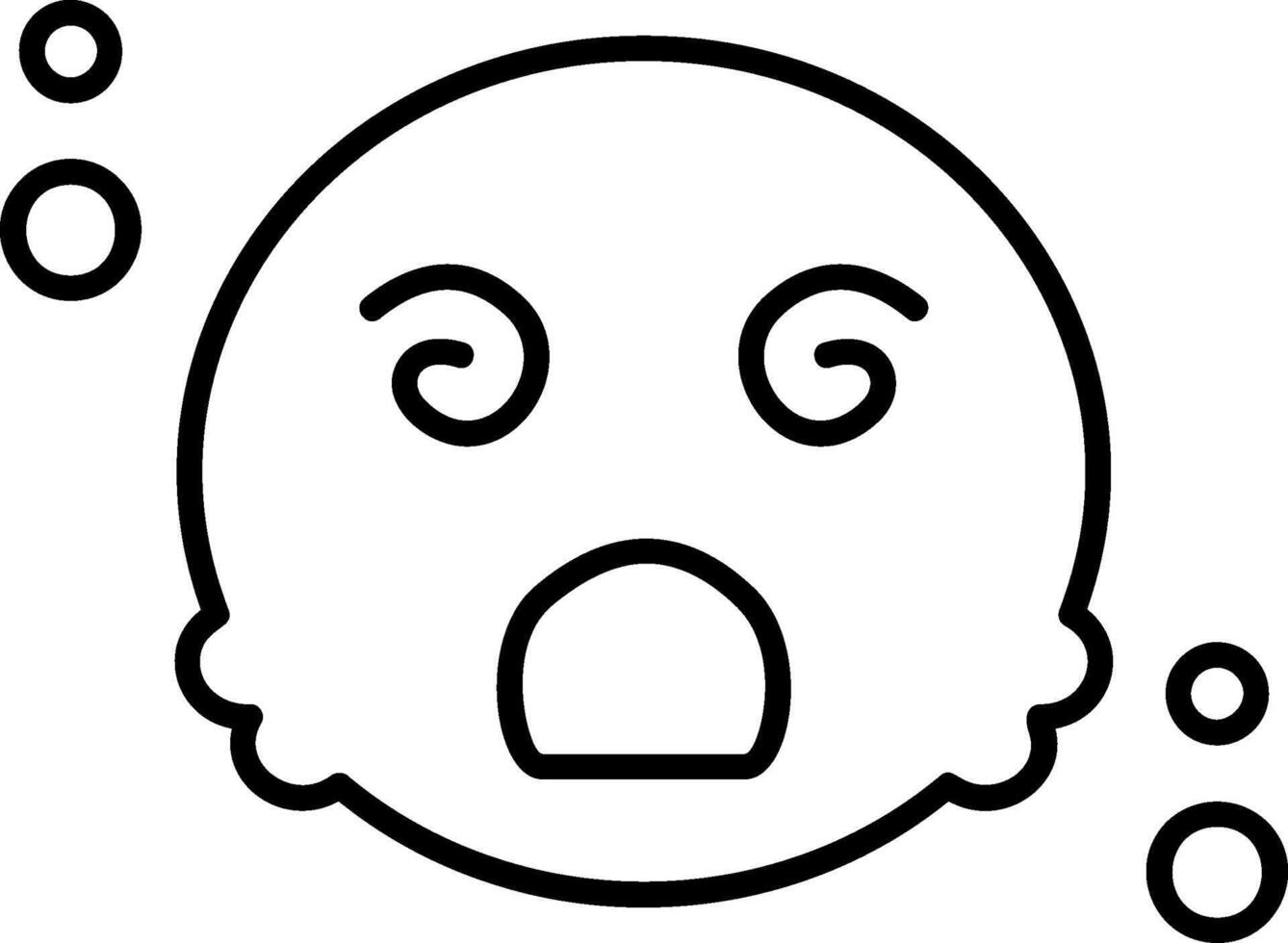 Dizzy Outline Style Icon vector