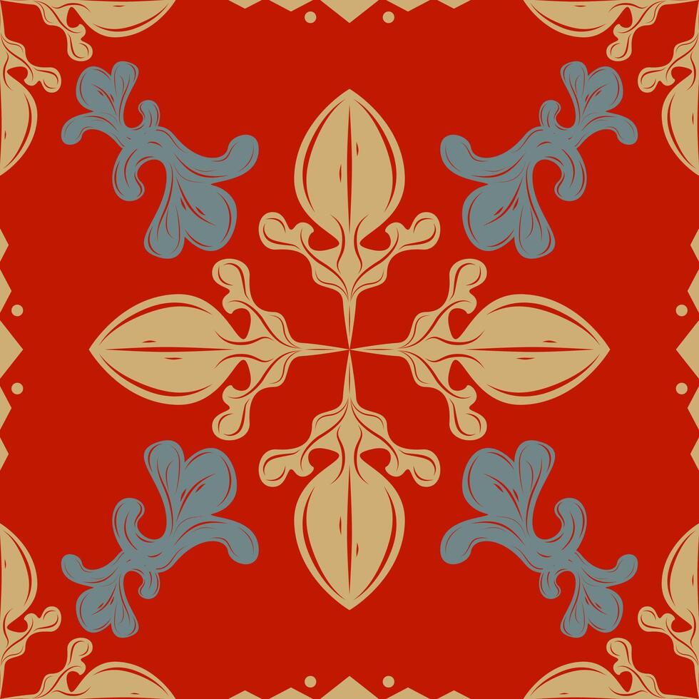 Festive Adorable Detailed Luxury Expensive Wealth Scroll Ornament Rich Seamless Pattern. Delicate Joyful Abstract Foliage Meadow for Tiles Floor Decoration Interior Fabrics Textile Embroidery Greeting vector