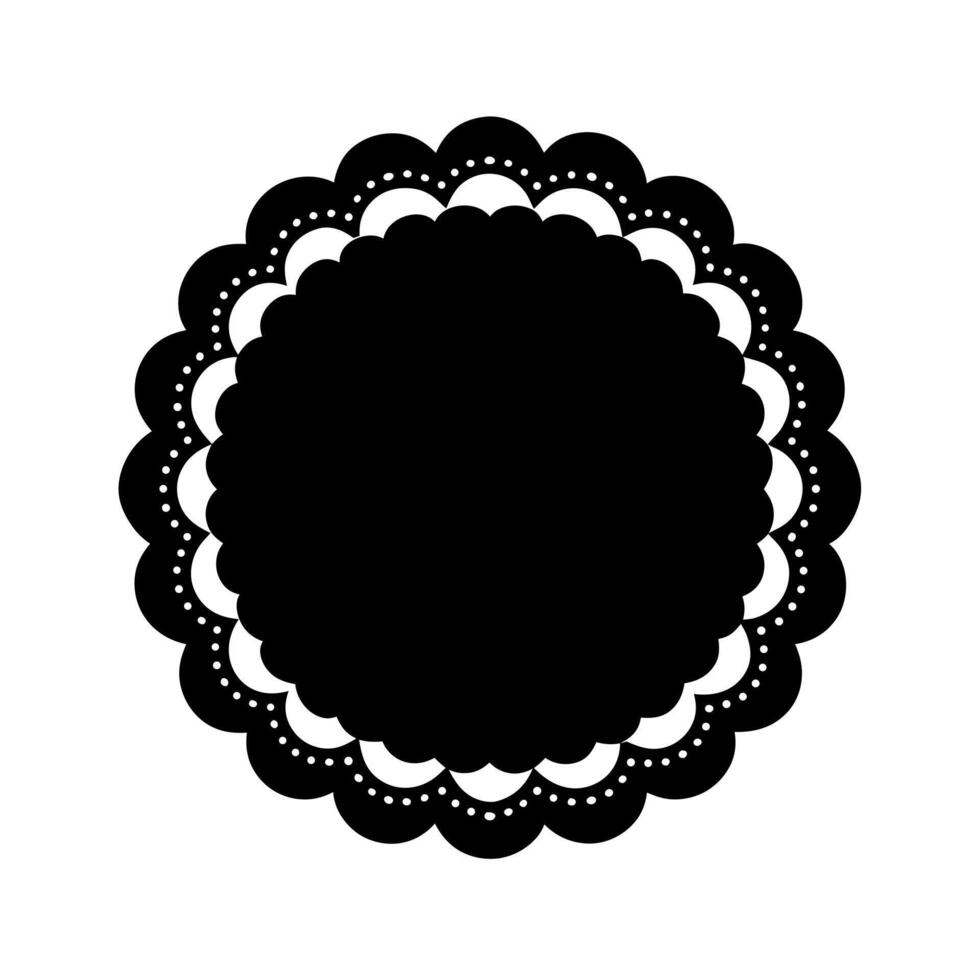 Lace Border Black Silhouette Art vector