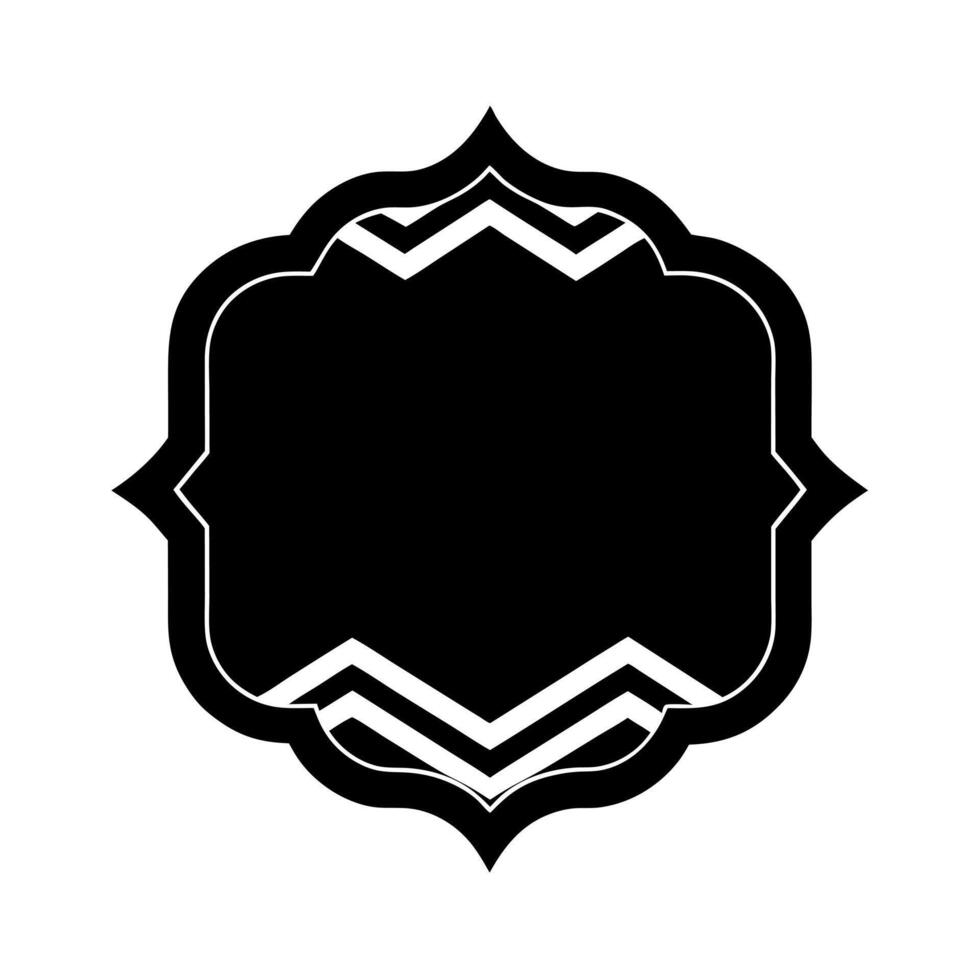 Chevron Style Border Black Silhouette vector