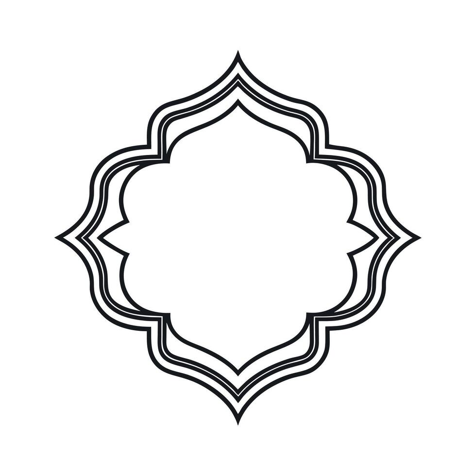Banarasi Border Outline with White Background vector