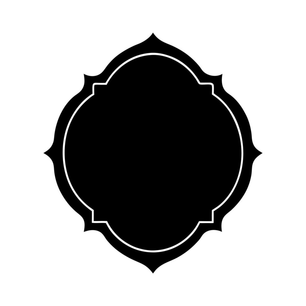 Minimal Border Black Silhouette Art vector